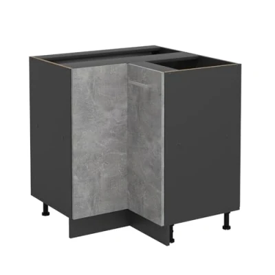 Abbildung von Vicco Eckunterschrank R Line, Beton, 75.6 cm ohne Arbeitsplatte