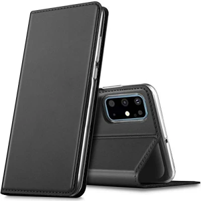 Abbildung von Verco Handyhülle für Samsung Galaxy S20+, Premium Handy Flip Cover S20 Plus Hülle [integr. Magnet] Book Case PU Leder Tasche (6,7 Zoll), Schwarz