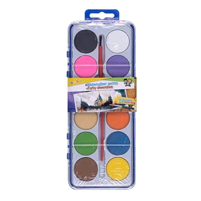 Abbildung von Aquarellfarben Mix Farben Schule 12 1 Stk.