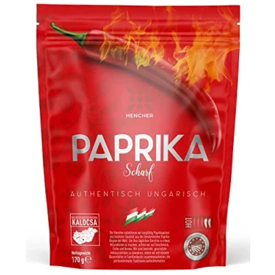 Abbildung von Paprika rosenscharf gemahlen ungarisch (170g) Original Delikatess Paprikapulver aus Kalocsa, Ungarn