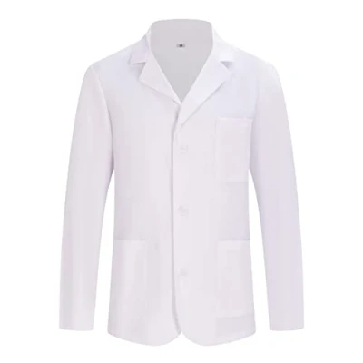 Abbildung von MISEMIYA Unisex Laborkittel Sanitary Uniform Medical Kittel Apothekenkittel Ref: 8164 Medium, Weiß