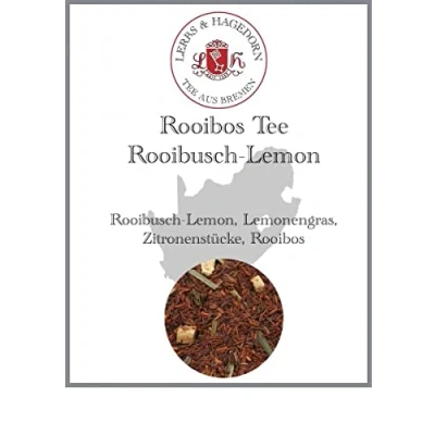 Abbildung von Lerbs &amp; Hagedorn, Rooibos Tee Rooibusch Lemon 250g (Ca. 20 Liter) Erdbeerstücke