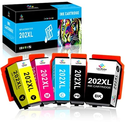 Abbildung von LeciRoba 202xl druckerpatronen Ersatz für Epson 202 und Multipack Expression Premium XP 6000 6005 6100 6105 (5PACK)