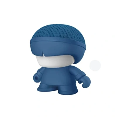 Abbildung von Xoopar Mini Xboy Blau Tragbarer Bluetooth Lautsprecher mit LED Licht Leistungsstarker 360 Sound Integrierte Selfie Fernbedienung