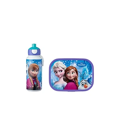 Abbildung von Mepal Lunchbox Pop up Trinkflasche und Brotdose lunchset Frozen Sisters Forever, Polypropylen