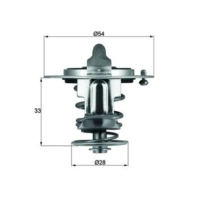 Abbildung von MAHLE ORIGINAL TX 72 85D Kühlwasserthermostat 85 54 mit Dichtung HYUNDAI: Getz, SANTA FE 2, Tucson, KIA: CARNIVAL Picanto I, Cerato Schrägheck
