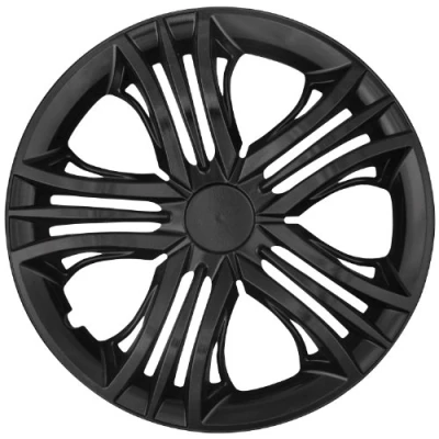 Abbildung von cartrend Radkappen Fun, 13 Zoll, für alle gängigen Stahlfelgen, aus Spezial ABS Qualitätskunststoff, schlagfest, zweischichtige Metallic Lackierung, überlackierbar, schwarz, 1 Stück