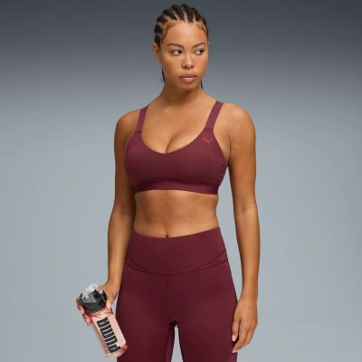 Abbildung von Puma SHAPE Trainings BH Für Damen Ruby Shimmer Größe: XXL