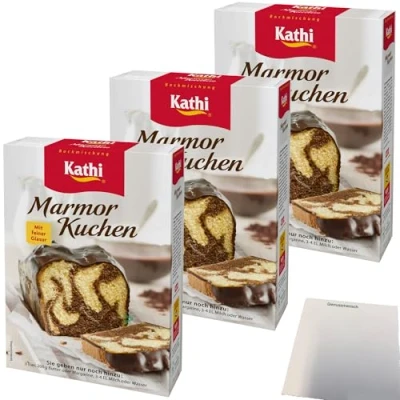 Abbildung von Kathi Backmischung für Marmorkuchen 3er Pack (3x450g Packung) + usy Block