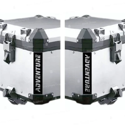 Abbildung von 2 Stück reflektierende Aufkleber kompatibel mit Motorrad R 1200 1250 1150 F 800 650 F700 GS A R1200GS R1200 für Touratech Aluminium Panniers Top Case (schwarz)
