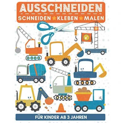 Abbildung von Ausschneiden für Kinder ab 3 Jahren. Schneiden Kleben Malen: Das große Ausschneidebuch Fahrzeuge! lernen mit dem Scherenführerschein Bastelbuch Jahre Mädchen und Jungen