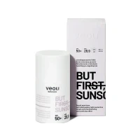 Abbildung von Veoli Botanica But First, Sonnenschutz, Breitspektrum Lichtschutzcreme gegen Lichtalterung mit feuchtigkeitsspendender und beruhigender Wirkung, LSF