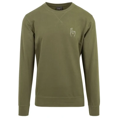Abbildung von Mister Tee EASY SIGN Crewneck Sweatshirt, Herren, Größe: XL, Olive