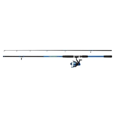 Abbildung von Shakespeare Unisex Adult Firebird Mackerel Ruten und Rollen Combo Set Spinnruten, Blue/Black, 1.8m