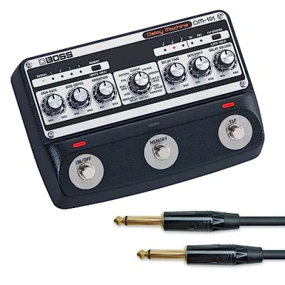 Abbildung von Boss DM 101 Delay Machine Analoges Effektgerät Pedal für Gitarre + keepdrum Klinkenkabel