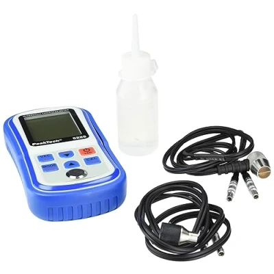 Abbildung von PeakTech P 5225 Ultraschall Dickenmessgerät für präzise Messung der Materialstärken von 1.00 mm bis 300.0mm Materialstärkemessgerät mit Auflösung Messer