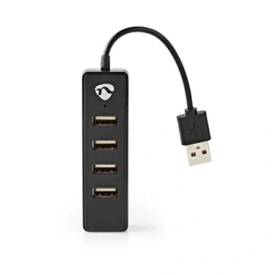 Abbildung von Nedis USB Hub A Stecker, 4x Female, 4 Port port(s), 2.0, Stromversorgung über