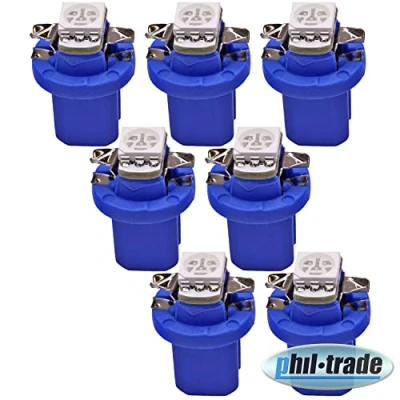 Abbildung von 7 x B8.5d Tacho Beleuchtung LED 5050 SMD BAX10D high Power Blau Umbauset kompatibel für W202 Mercedes C Klasse 93 97