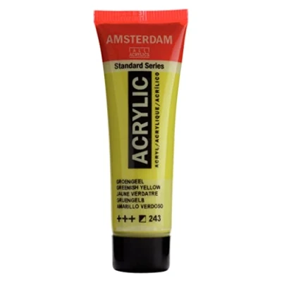 Abbildung von Amsterdam Standard Series Acrylic Paint Tube Grüngelb 243 20 ml Hochwertige lichtechte Pigmente Halbdeckend Dauerhaftes Satin Finish