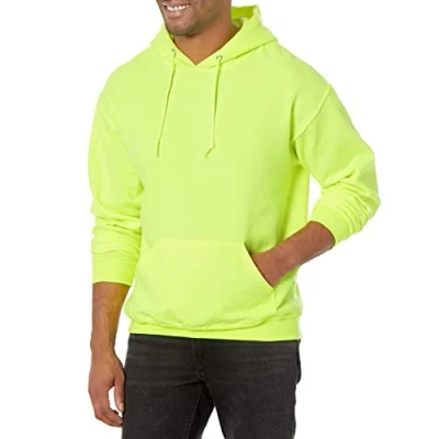 Abbildung von Jerzees Herren Nublend Fleece Sweatshirts, Baumwollmischung, Größen S 3X Kapuzenpullover, Hoodie Sicherheit Grün, Large