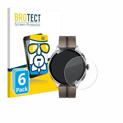 Abbildung von BROTECT Schutzglas für Xiaomi Watch 2 Pro (6 Stück) Schutzfolie Panzer Folie Glas [Extrem Kratzfest 9H, Anti Fingerprint, Ultra Transparent]