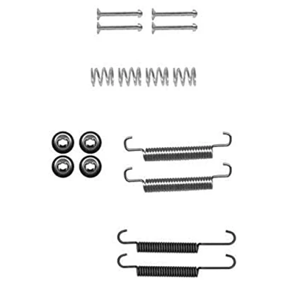 Abbildung von HELLA 8DZ 355 202 031 Zubehörsatz, Feststellbremsbacken KIA: Pro cee‘d I Schrägheck, Kombi, CARENS 3, HYUNDAI: i30 Schrägheck