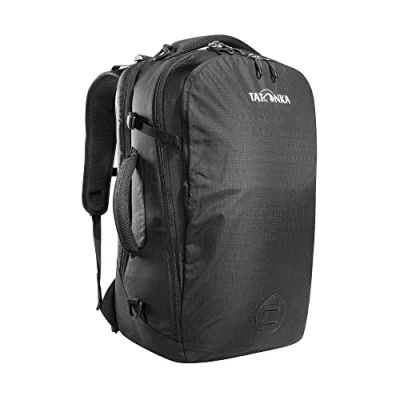 Abbildung von Tatonka Daypack Flightcase 25L Handgepäck Rucksack mit Laptopfach Komplett aufziehbar für schnellen Zugriff an der Sicherheitskontrolle 25 Liter Volumen (black)
