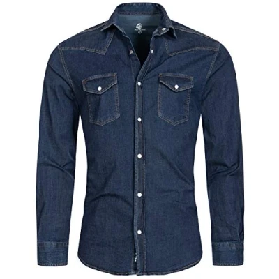 Abbildung von Rock Creek Jeanshemd Herren Dunkelblau H 200A
