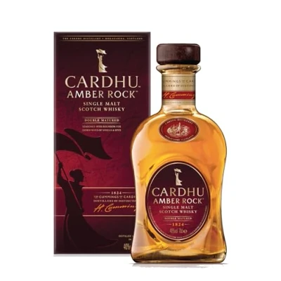 Abbildung von Cardhu Amber Rock Single Malt Scotch Whisky mit Geschenkverpackung, handgefertigt in der schottischen Speyside, 40 % vol, 700ml Einzelflasche