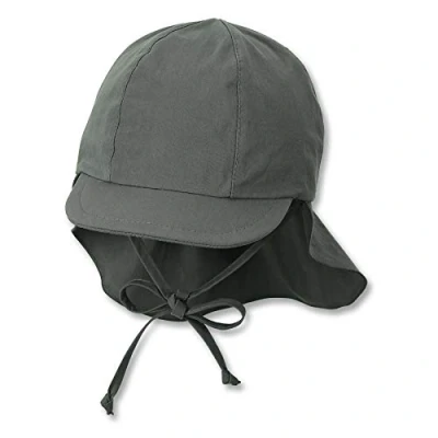 Abbildung von Sterntaler Unisex Baby Schirmmütze M. Nackenschutz 1512131 Winter Hut, Dunkelgrün, 47 EU