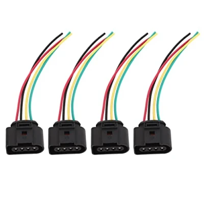 Abbildung von Tbest Zündspulenstecker, 4 Stück Zündspulenstecker 1J0973724 Reparaturkabelbaum für 5000 L5 A3 A4 A5 A6 A8 Q5 Q7 R8 RS4 RS6 S4 S5 S6 S8 TT L4