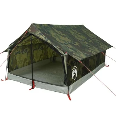 Abbildung von vidaXL Campingzelt 2 Personen Tarnmuster Wasserdicht, Zelt, wasserdichtes tragbares Gartenzelt, Wanderzelt, Outdoor Schutzzelt