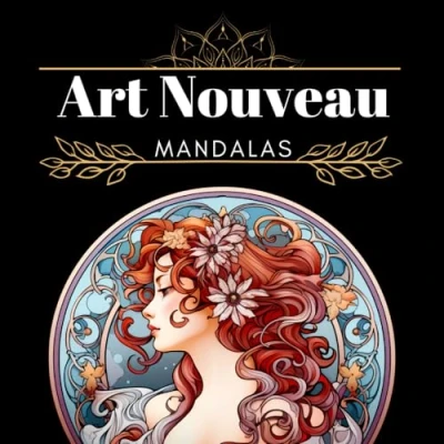 Abbildung von Art Nouveau Mandala: Coloring book for adults and pros