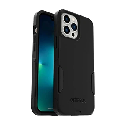 Abbildung von OtterBox Commuter Hülle für iPhone 13 Pro Max/iPhone 12 Max, sturzsicher, schützende Hülle, 3x getestet nach Militärstandard, antimikrobieller Schutz, Schwarz, Keine Einzelhandelsverpackung