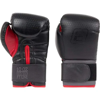 Abbildung von energetics Unisex Erwachsene Box PU FT Boxhandschuhe, Black/Grey/RED, 10