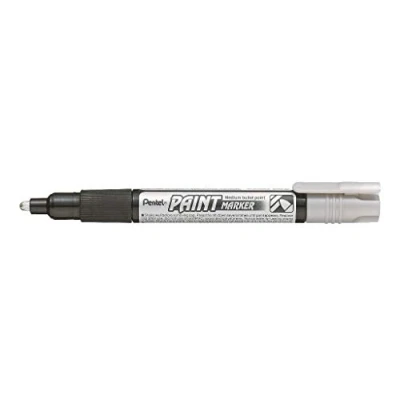 Abbildung von 12 x Pentel Lackmarker 2,0mm Rundspitze silber