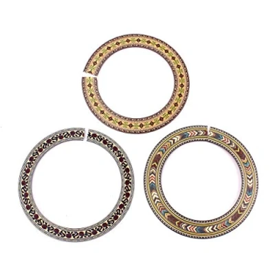 Abbildung von Alnicov Wood Akustische und klassische Gitarre Soundhole Rosette Inlay Sound Hole Dekoration 3 Stück