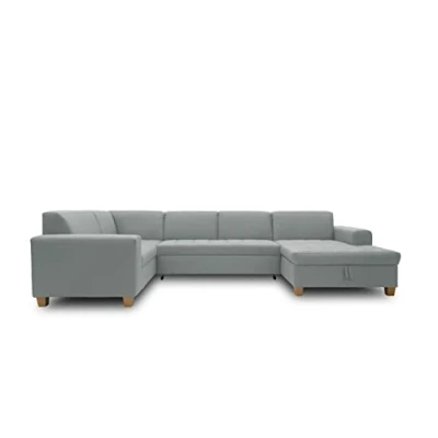 Abbildung von DOMO. collection Wohnlandschaft Sugar, Sofa, Couch, Polstergarnitur, Moderne U Form, 162 x 333 199 cm, mint grün