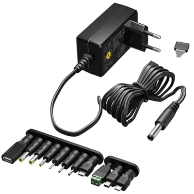 Abbildung von Goobay Universal Schaltnetzteil 3 12V DC 1000mA mit 7 Steckern eco Netzteil