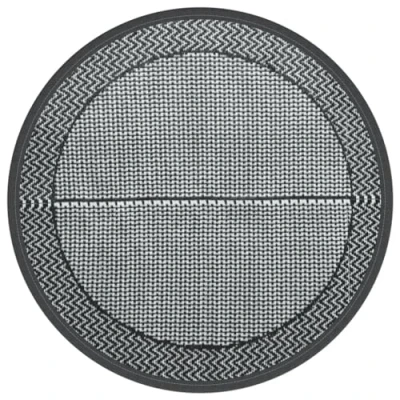 Abbildung von vidaXL Outdoor Teppich Grau Ø120 cm PP