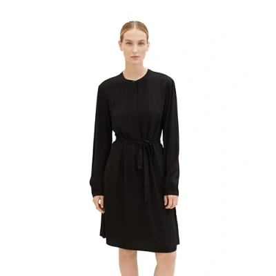 Abbildung von TOM Tailor MIT Struktur Freizeitkleid, Damen, Größe: 40, Deep black