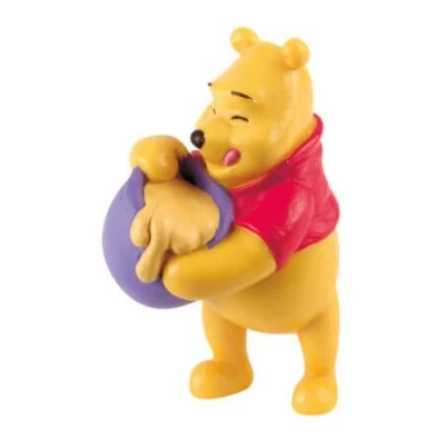 Abbildung von Bullyland 12340 Spielfigur Puuh der Bär mit Honigtopf aus Walt Disney Winnie Puuh, ca. 7 cm, detailgetreu, ideal als kleines Geschenk für Kinder ab 3 Jahren