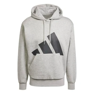 Abbildung von adidas Herren Essentials Big Logo Fleece Hoodie, medium Grey Heather/Black, XL