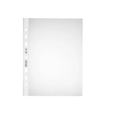 Abbildung von Herlitz 10468585 Prospekthülle A5 Standard genarbt, 100er Packung, PP, 0,055 mm, transparent