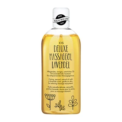 Abbildung von EIS Deluxe Massageöl Lavendel für Massagen zur Entspannung geeignet Paare wärmendes Körperöl Muskelentspannung intimes &amp; flüssiges Gleitöl 250ml erotischer Duft