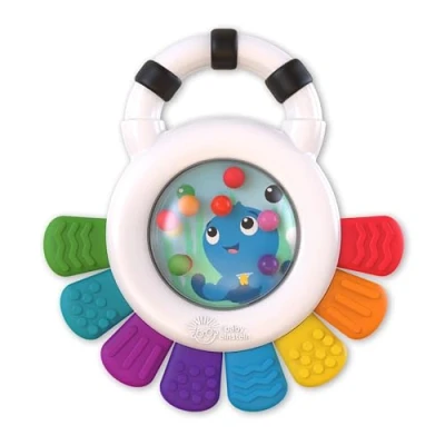 Abbildung von Baby Einstein Outstanding Opus, Oktopus Sensorik Rassel &amp; Beißring BPA freies Spielzeug, kühlbar, fördert das Sehen, Hören und Fühlen, 12487, Multicolored