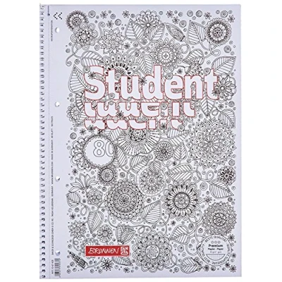 Abbildung von BRUNNEN Collegeblock ZENart, A4 kariert, 80 Blatt, 4 fach Lochung