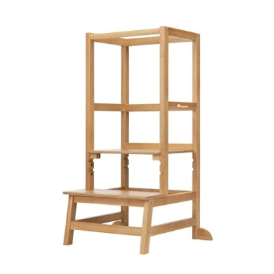 Abbildung von Bebeconfort Nola, Montessori Lernturm Kinder, 1,56 Jahre (bis zu 30 kg), 3 Höhenstufen, geprüfte Sicherheit, 6,4 kg leichter Turm für Kleinkinder, langlebiges Design, einfache Montage, Natural Wood