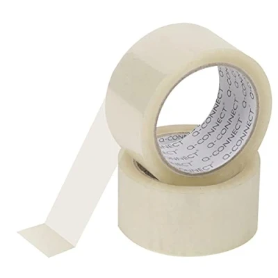 Abbildung von Q Connect KF17485/ 6er Pack/Verpackungsklebeband 60m Verpackungsband Klebeband Paketklebeband Packband / 48mm x 60m/ Farbe: Transparent/von 10C bis +60C