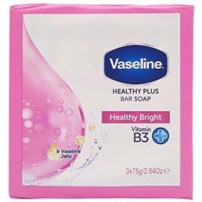 Abbildung von 6x Vaseline Healthy Plus Stückseife Healty Bright mit Vitamin B3 Packung 3 x 75g